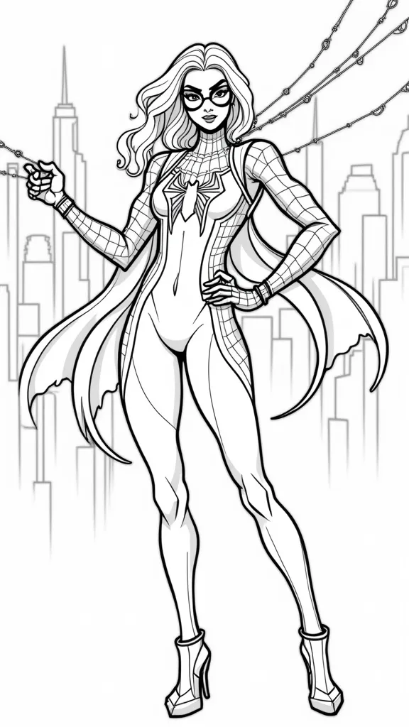 spider woman coloring pages